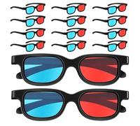 MUCKLILY 30 Pièces Lunettes 3D Rouges et Bleues, Lunettes Vidéo, Cadre Abs-PE Léger, Haute Transmission Lumineuse, pour Contenus 3D et Vidéos en Ligne, Fête d'anniversaire, Garçon et