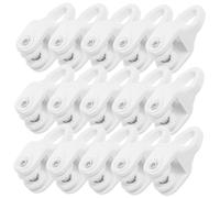 MUCKLILY 30 pièces Silent Curtain Track Pulley Gliders with PVC Beads Abs Smooth Sliding Rollers for Home and Office Curtains