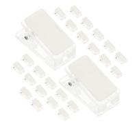 MUCKLILY 35 Clips Adhésifs pour Badges de Travail en Plastique Léger avec Pince à Ressort, Auto-adhésifs, pour Cartes D'identité et Usage Professionnel