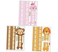 MUCKLILY 3ensembles Toise Pour Garçon Fille Ruban Indicateur De Autocollants Pour Chambre à Coucher Stickers Muraux Fournitures De Maternelle Règle Murale De Croissance