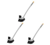 MUCKLILY 3pièces Brosse De Nettoyage pour Toilettes à Manche Outil Pratique pour Nettoyage des Cuvettes Brosse Murale avec Poils Souples Accessoire De Salle De Bain