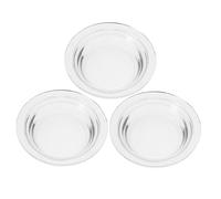 MUCKLILY 3pièces Lot de Assiette Verre pour Bougie Parfumée Brûleur De Cire Rond Fondoir à Huile Electrique Support Chauffe-Cire
