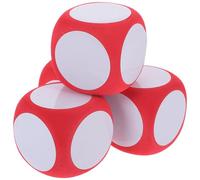 MUCKLILY 4 Pièces Materiel de Bricolage Jeux creatifs dés en Mousse Blanche Gros dés en Mousse Jouets Jouet pour Enfants dés durables pour Le Bricolage dés pour Le Jeu Lettre