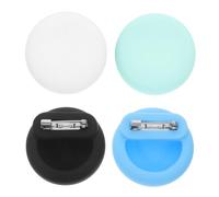 MUCKLILY 4 pièces Support Silicone pour Localisateur Air avec Épingle de Sûreté Étui Caché Compatible pour Vêtements Garçon Fille et Adultes Lot de Noir Blanc Vert Menthe Bleu