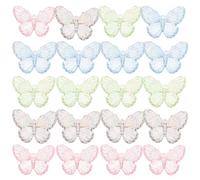 MUCKLILY 40 Pièces Breloques Fabrication de Bijoux, Ornements de Coque de Téléphone en Résine, Breloques Soi-même, Papillons Décoratifs, pour Loisirs Créatifs et DIY