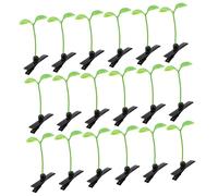 MUCKLILY 40pièces Lot De Barrettes à Cheveux Forme De Pousses De Soja Artificielles Petites Plantes Vertes Barrettes Créatives Pour Et Garçon Fille