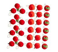 MUCKLILY 48 Pièces Mini Pommes Rouges Mousse Ornements Artificiels pour Sapin Décorations DIY Fête de Noël Rentrée Scolaire et Salle de Classe Petits Pendentifs Pommes Rouges pour Arbre