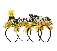 MUCKLILY 4pièces Bandeaux De Vacances Scintillants Pour Nouvel An Accessoires De Fête Décoratifs à Confettis Serre-tête De Fête Pour Coiffure Du Réveillon