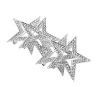 MUCKLILY 4pièces Broches Étoiles à Cinq Branches Strass Lot de Piques Décoratives pour Robes Écharpes et Sacs Bijoux Scintillants pour Femme et Fille