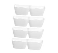 MUCKLILY 4pièces Étagère à Chaussures Murale avec Pâte Organisateur Suspendu pour Entrée Pratique Et Facile à Fixer sans Outils