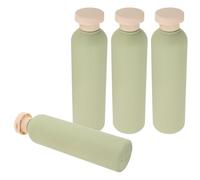 MUCKLILY 4pièces Flacons de Voyage Rechargeables Plastique Vides Lot pour Hydratante Gel Douche ou Shampoing avec Bouchon à Clapet pour Voyages et Déplacements