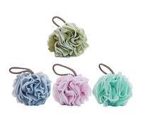 MUCKLILY 4pièces Lot De Boules De Bain Maille Gommages Exfoliants Pour Corps Boules De Douche Avec Corde Pour Suspension Facile
