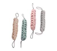 MUCKLILY 4Pièces Serviette de Bain Longue Bande Éponge Moussante Exfoliante pour Corps Nettoyage Pratique et Aléatoires