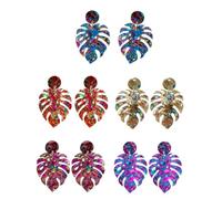 MUCKLILY 5 paires Boucles Oreilles Style avec Sequins Colorés Accessoires Bijoux Femme Chic
