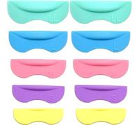 MUCKLILY 5 Paires de Patchs en Silicone Colorés pour Rehaussement et Permanente de Cils Coussinets Souples Hypoallergéniques Outil Professionnel pour Soin des Cils en Salon et Usage