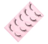 MUCKLILY 5 paires Faux Cils Bande Doux Moelleux Fox Eye Naturel Extensions Faciles à Poser pour Maquillage Quotidien et Soirée