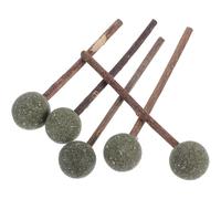 MUCKLILY 5 Pièces Mâcher pour Chats Bâtonnet en Bois Boule à l'herbe à Chat Aide à Nettoyer Les Dents et Prévenir Les Maladies des Gencives Pendant Le Jeu