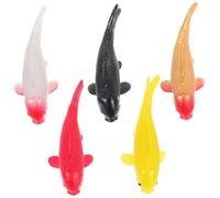 MUCKLILY 5 Pièces Statue Koi Miniature Jardin De Fées Koi Bateau sous-Marin D'aquarium Koi Flottant en Céramique Poisson Rouge Plastique Flottant Décor De Poisson Miniature PVC