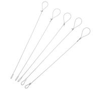 MUCKLILY 5 pièces Verrou de Portillon Réglable Acier Inoxydable Câble de Tirage pour Clôture Jardin et Porte Extérieure Lot de Compatible Portails Métal et Bois