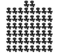 MUCKLILY 50 ensembles Écrous Cage et Vis Couronne Zingué Noir Kit Professionnel pour Montage Rack Remplacement Anti-corrosion Installation Facile pour Serveurs et Armoires