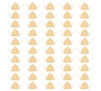 MUCKLILY 50 Pièces Contenants à Dragées de Mariage Dorés en Papier, Lot