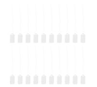 MUCKLILY 500 Étiquettes de Prix en Papier pour Bijoux et Vêtements avec Ficelle Attachée, Format 004 Argenté sans Inscription, pour Marquage, Soldes et Gestion de Stock en Magasin