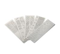 MUCKLILY 5pièces Plaques Stamping Ongles Acier Inoxydable Pour Nail Art Manucure Diy Réutilisables Et Faciles à Nettoyer Avec Motifs Été Animaux Et Sous-marin