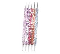 MUCKLILY 5pièces Stylo à Pointiller Pour Nail Art Ramasseur De Stylo à Pointe Ongle Outils De Pointillage De Manucure Coloré Pour Utilisation Facile
