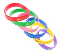 MUCKLILY 6 Pièces Bracelet de Prière de Bénédiction en Silicone, Bracelet en Silicone, Motif, Symbole de Bénédiction, Style Polyvalent, Unisexe, Religieux