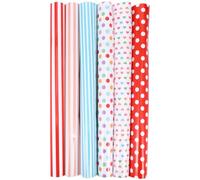 MUCKLILY 6 Pièces Papier D'emballage Présent Kraft en Différentes Couleurs pour Diy, Papier Créatif et Unique pour Anniversaire ou Mariage, pour Emballer Livres et Présents
