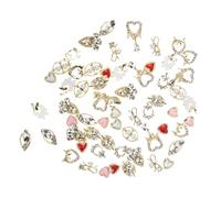 MUCKLILY 60 pièces Baroque Style Alloy Nail Charms For DIY Nail Art Decoration And Accessories Suitable For Women