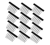 MUCKLILY 60pièces Peignes pour Perruques Dents Lot de Pinces à Cheveux Accessoires pour Confection de Perruques et Fixation des Bonnets