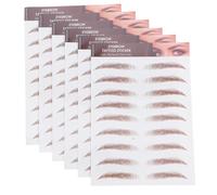 MUCKLILY 6feuilles Autocollants Sourcils Transferts Coller Naturel Adhésifs Jetables Femme Maquillage Entretien Faux Imperméable Réaliste Oeil