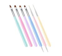 MUCKLILY 6pièces Lot De Stylos Pour Nail Art Pinceaux à Ongles Pour Peinture Outils De Dessin Pour Diy à Domicile Ou Salon