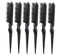 MUCKLILY 6pièces Peigne à Trois Rangées Pour Cheveux Fins Peignes Professionnels à Queue à Épingle Pour Coiffure Lot