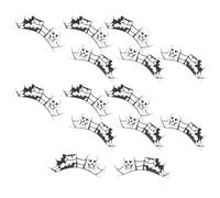 MUCKLILY 7 Paires Faux Cils Halloween Extensions Eyelashes Grappes Denses Accessoires Gothiques Cosplay pour Maquillage de Scène Fête et Mascarade