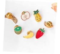 MUCKLILY 7 pièces Broches Fruits pour Femmes Épingles Décoratives Colorées et Durables Badges Créatifs pour Vêtements Sacs et Chapeaux Accessoires Mode