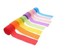MUCKLILY 8 Rouleaux Papier Crépon pour Décoration de Fête Crépon Rouge Rose Pêche Bleu Vert Jaune Orange pour Mariage Anniversaire et Événements Spéciaux