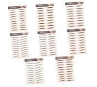 MUCKLILY 8feuilles Autocollants Pour Sourcils Faux Sourcils Adhésifs Pour Maquillage Femme Pratiques