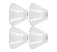 MUCKLILY Abat-Jour de Rechange Suspendre E27 en Plastique Blanc Lot de 4 sets de Couvercle d'Abat-Jour pour Plafonnier Compatible Ampoule LED Protection pour Éclairage Domestique