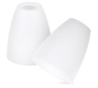 MUCKLILY Abat Jour Petits en Plastique Blanc pour Lampe de Bureau et Lampe de Chevet, 2pcs, Facile à Utiliser, Design Simple, Compatible E14 pour Étude ou Hôtel