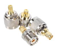 MUCKLILY Adaptateur SMA vers UHF Femelle So- Connecteur Coaxial Kit pour Antennes Radio Wi-FI et Appareils sans Fil Transmission Stable et Conductivité
