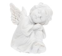 MUCKLILY Adorable Figurine d'ange en Résine, Statuette de Bureau Décorative | Blanc, Stable et Léger, pour Vitrines de Boutique, Cheminées, Fonds Photo