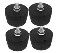 MUCKLILY Amortisseurs de Vibrations M8 pour Compresseur D’Air 4 Pieds Isolateurs Ronds en Caoutchouc Grosse Taille avec Vis et Écrous Support Bruit pour Accessoires Compresseur