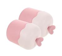 MUCKLILY Appareil à Mousser Nettoyant Visage 2 Pièces Petit Format Portable Machine à Bulles Visage Femme Voyage Couleur Rose Macaron