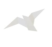 MUCKLILY Applique Murale Créative Oiseau Volant en Fer et PC Lampe Murale Simple Blanche Lumière Chaude Décoration pour Salon Chambre et Couloir Éclairage D’Ambiance Chaleureux