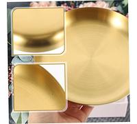 MUCKLILY Assiette Acier Inoxydable Plate Multifonction pour Maison et Restaurant Résistante et Facile à Nettoyer pour Barbecue Desserts et Snacks Cadeau Original
