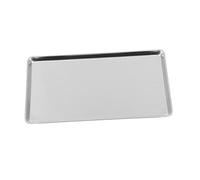 MUCKLILY Assiette De Collation en Acier Inoxydable 34,5x21,5x1,5 Cm Plaque Rectangulaire Solide Repas Banquet Plat De Restaurant Usage Hôtel