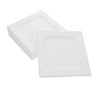 MUCKLILY Assiettes Jetables en Carton Épaisses 8 Pouces Blanches 50 Pcs, Plates Multifonctions pour Fête, Barbecue et Buffet, Assiettes en Papier Pratiques pour Repas en Plein Air
