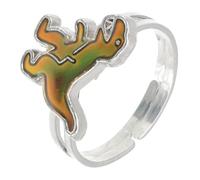 MUCKLILY Bague Réglable pour Femmes et Garçon Fille Anneau Ouvert Changeant de Couleur Selon la Température Design Dinosaure Cartoon Mode Élégante et Confortable